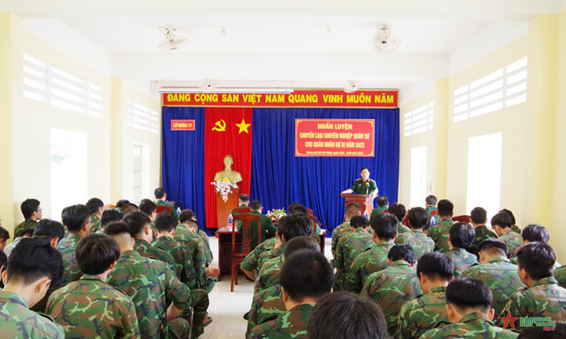 Lữ đoàn Phòng không 77 huấn luyện chuyển loại quân sự quân nhân dự bị 2023