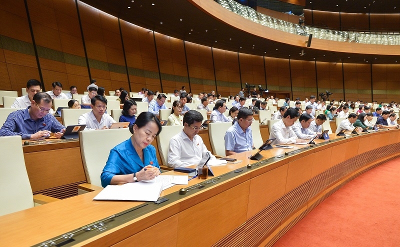 Các đại biểu Quốc hội tại phiên họp.