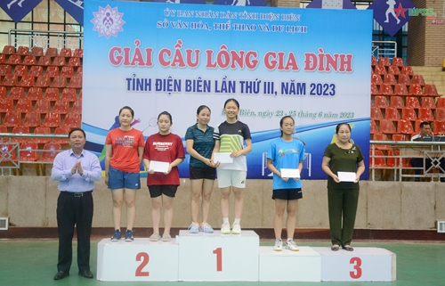 Bế mạc Giải cầu lông gia đình tỉnh Điện Biên lần thứ III-năm 2023