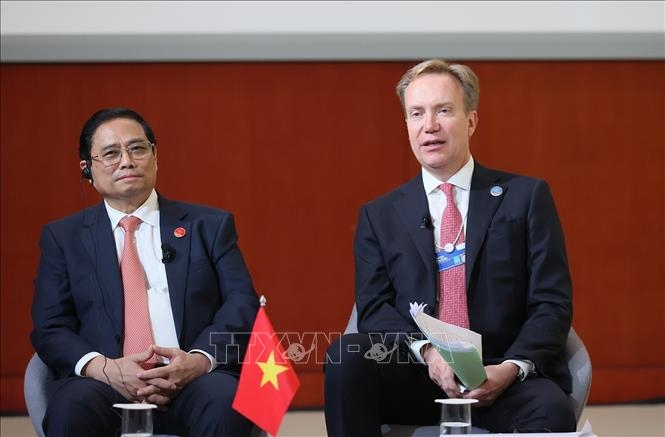  Chủ tịch Diễn đàn Kinh tế thế giới (WEF) Børge Brende phát biểu.