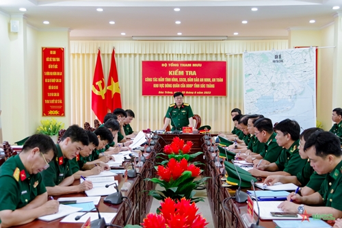 Bộ Quốc phòng kiểm tra tại Bộ đội Biên phòng tỉnh Sóc Trăng