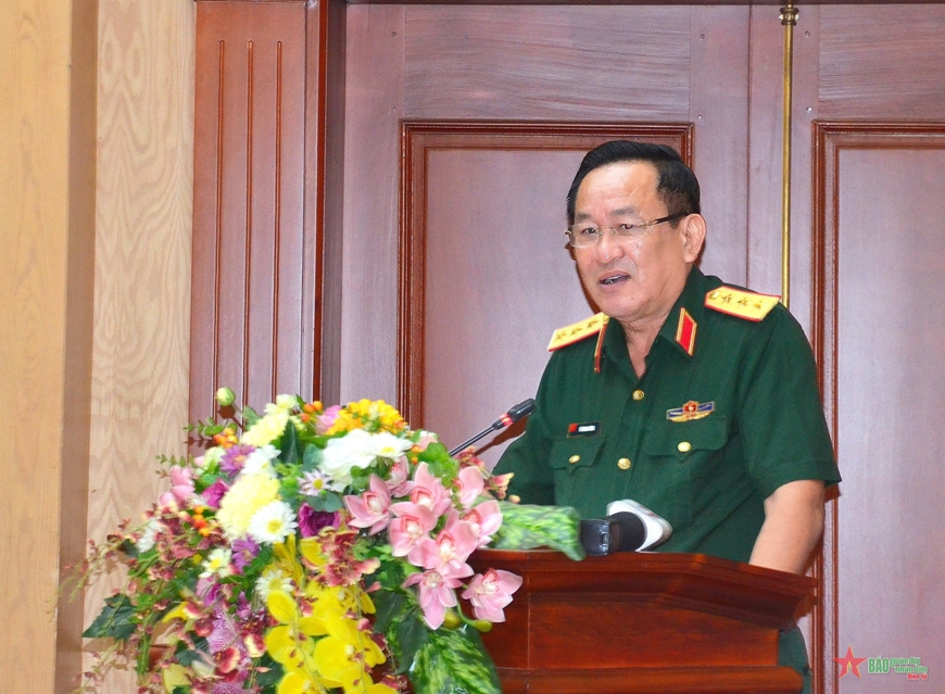  Thượng tướng Võ Minh Lương phát biểu chỉ đạo Hội nghị. 