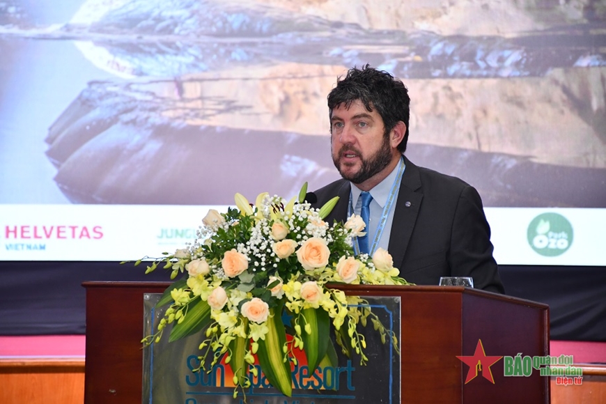  Ông Michael Croft, Trưởng đại diện Văn phòng UNESCO tại Việt Nam phát biểu tại hội thảo.