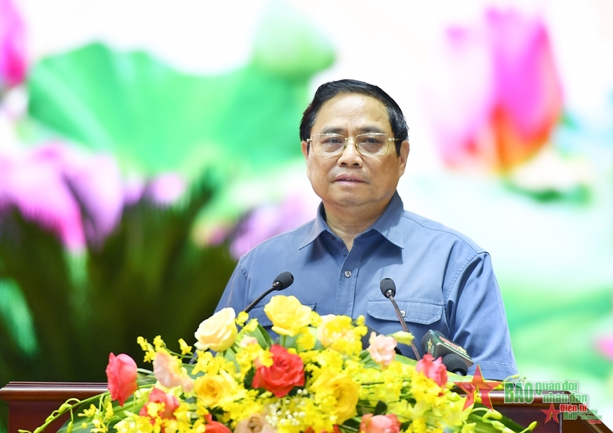 Thủ tướng Phạm Minh Chính phát biểu chỉ đạo tại hội nghị. 