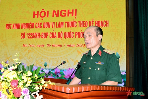 Tổng cục Hậu cần: Tổ chức rút kinh nghiệm các đơn vị làm trước về tổ chức Quân đội nhân dân Việt Nam giai đoạn 2021-2030 và những năm tiếp theo