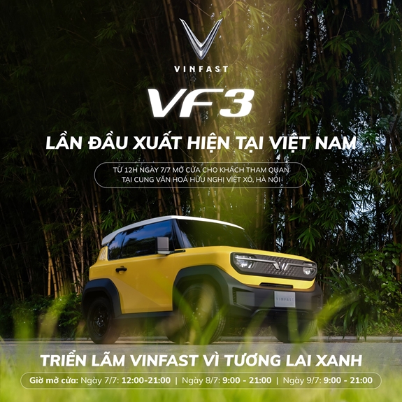VinFast VF 3 sẽ lần đầu tiên ra mắt công chúng vào ngày 7-7.