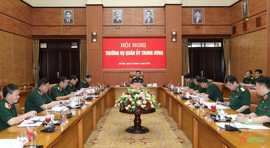 Đại tướng Phan Văn Giang chủ trì Hội nghị Thường vụ Quân ủy Trung ương

​