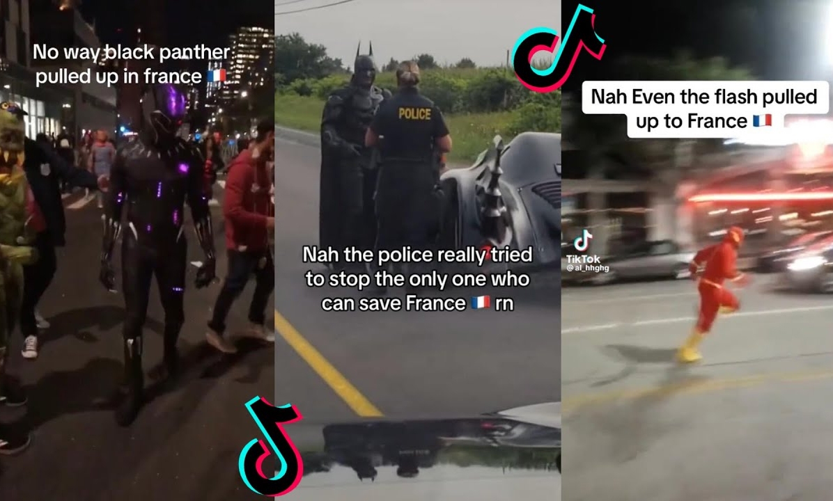 Nhấn vào ảnh để phóng to TikToK chưa thể kiểm soát hết được tất cả các nội dung bịa đặt về các cuộc biểu tình ở Pháp những ngày qua. Ảnh: SBS