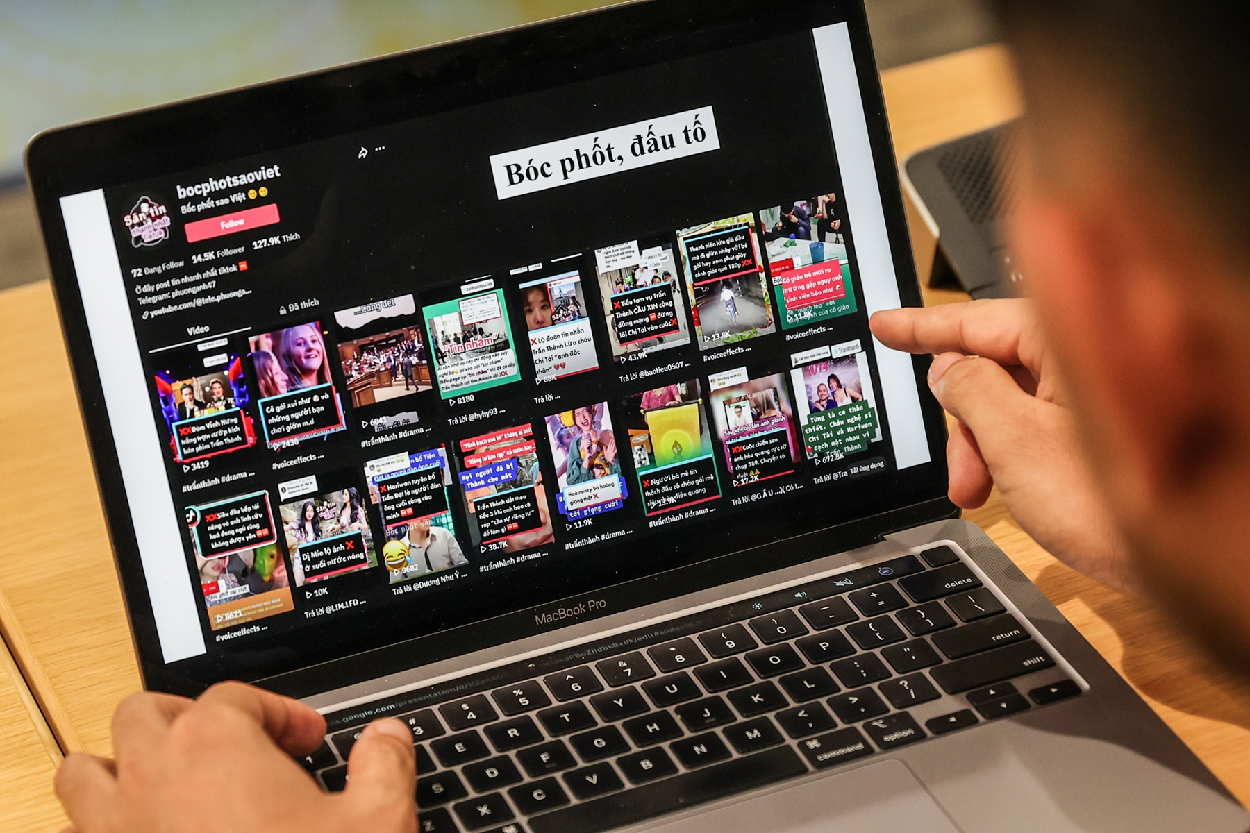 Nhấn vào ảnh để phóng to Nhiều thông tin bóc phốt, đấu tố trên Tiktok. Nguồn: Bộ TT&TT.