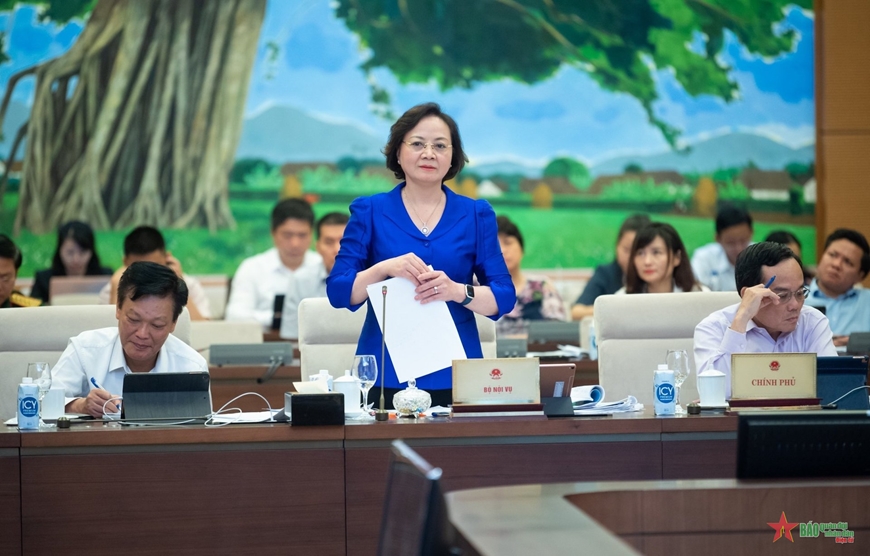 Bộ trưởng Phạm Thị Thanh Trà phát biểu. 