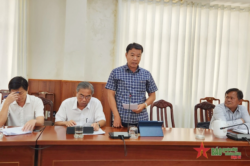  Đồng chí Võ Đình Vinh, Giám đốc Sở Công Thương tỉnh Ninh Thuận trả lời tại buổi họp báo.