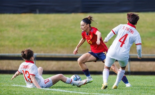 Đội tuyển nữ Việt Nam thua tuyển nữ Tây Ban Nha ở trận giao hữu 0-9