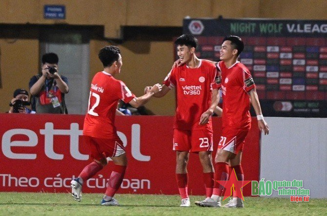 Đánh bại Hải Phòng, Viettel vươn lên thứ 2 bảng xếp hạng V-league 2023