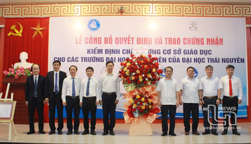 4 trường thành viên Đại học Thái Nguyên được chứng nhận “Đạt kiểm định chất lượng giáo dục”