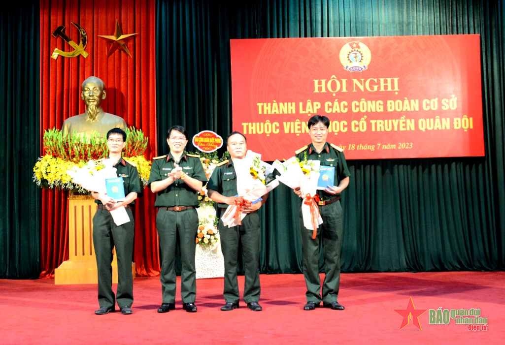 Thành lập 3 công đoàn cơ sở thuộc Viện Y học cổ truyền Quân đội