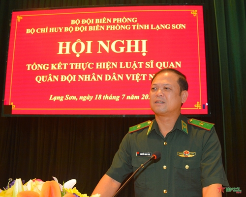 Bộ đội Biên phòng tỉnh Lạng Sơn tổng kết thực hiện Luật Sĩ quan Quân đội nhân dân Việt Nam