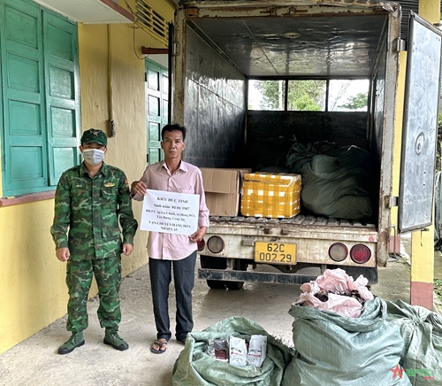 Bộ đội Biên phòng tỉnh Long An bắt giữ nhiều hàng hóa không có giấy tờ hợp lệ