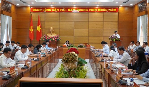 Thường trực Ban Bí thư Trương Thị Mai làm việc với Ban Thường vụ Tỉnh ủy Đồng Tháp