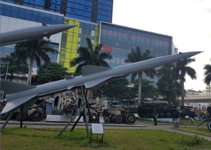 Tên lửa “ra cót” trưng bày tại Bảo tàng Phòng không-Không quân. 