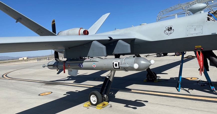 Không quân Mỹ thử nghiệm thiết bị gây nhiễu trên máy bay không người lái MQ-9. Ảnh: GA-ASI