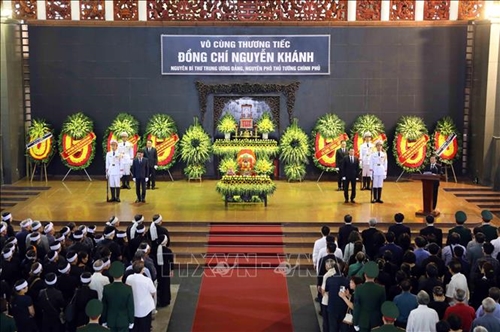 Tổ chức trọng thể Lễ tang nguyên Phó thủ tướng Nguyễn Khánh theo nghi thức Lễ tang cấp Nhà nước