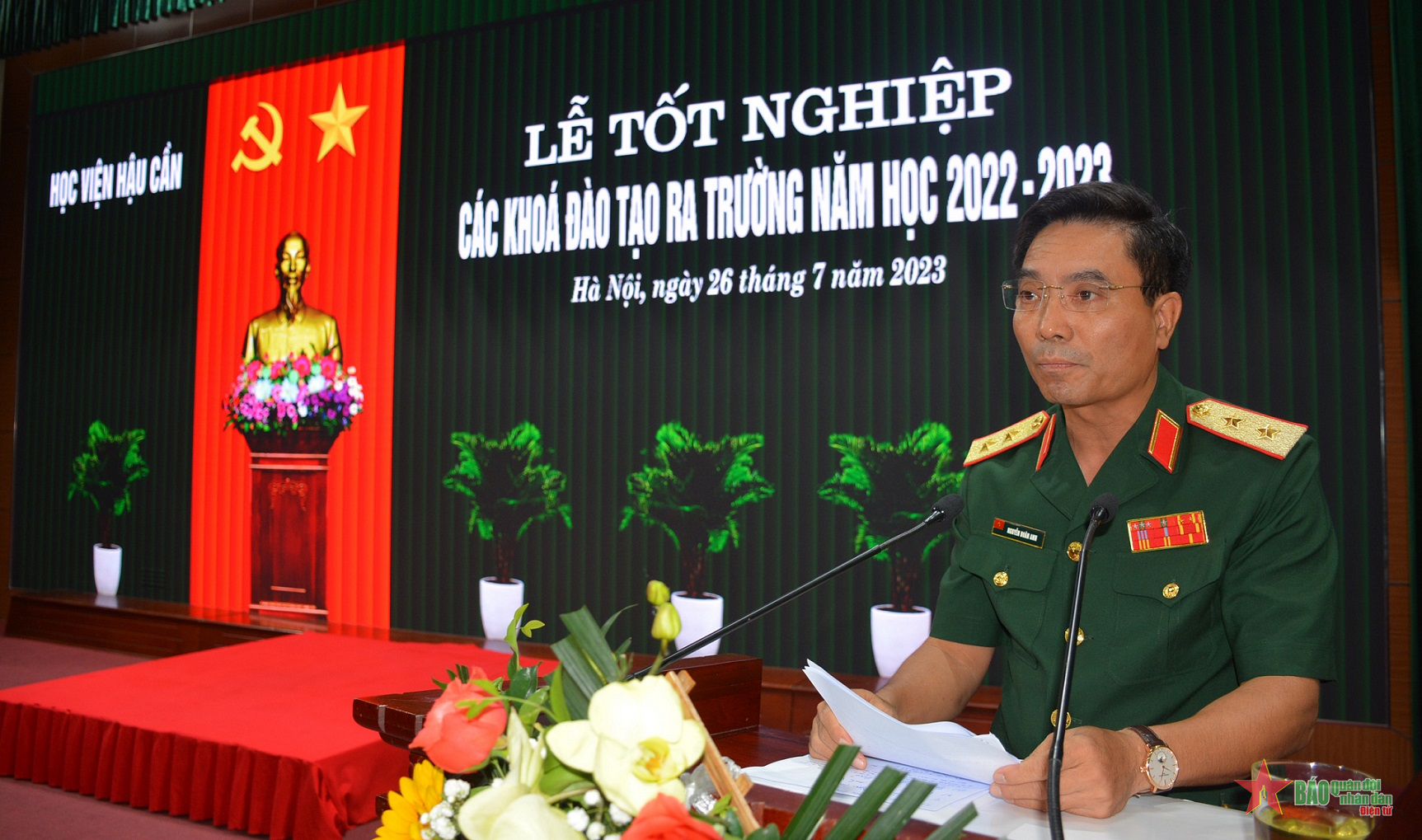 Học viện Hậu cần có 82,44% học viên tốt nghiệp loại khá, giỏi năm 2023