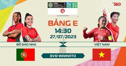 Link xem trực tiếp bóng đá nữ Việt Nam và Bồ Đào Nha, bảng E World Cup nữ 2023