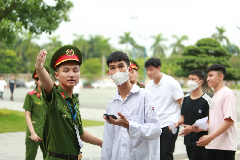 Thí sinh tham dự kỳ thi đánh giá của Bộ Công an năm 2023. Ảnh: cand.vn 