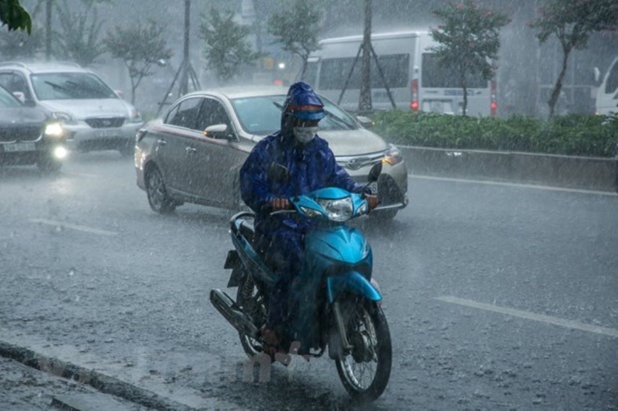 Thời tiết hôm nay 29-7: Bắc Bộ mưa dông, đề phòng lốc, sét, mưa đá. Ảnh minh họa: TTXVN 