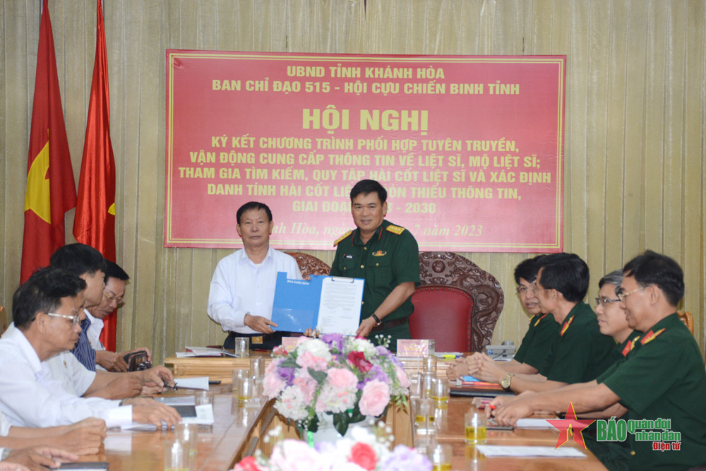 Khánh Hòa: Tăng cường công tác phối hợp thông tin, tìm kiếm, xác định danh tính và quy tập hài cốt liệt sĩ