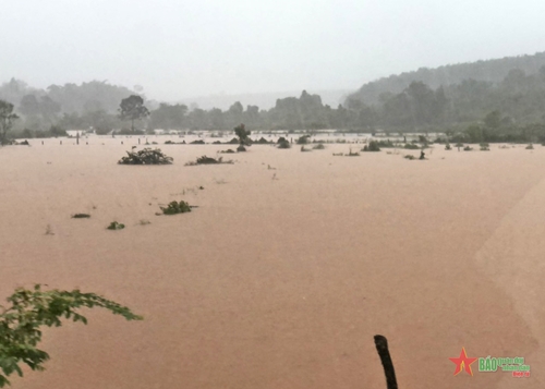 Gia Lai: Mưa lớn gây ngập cục bộ ở một số địa phương