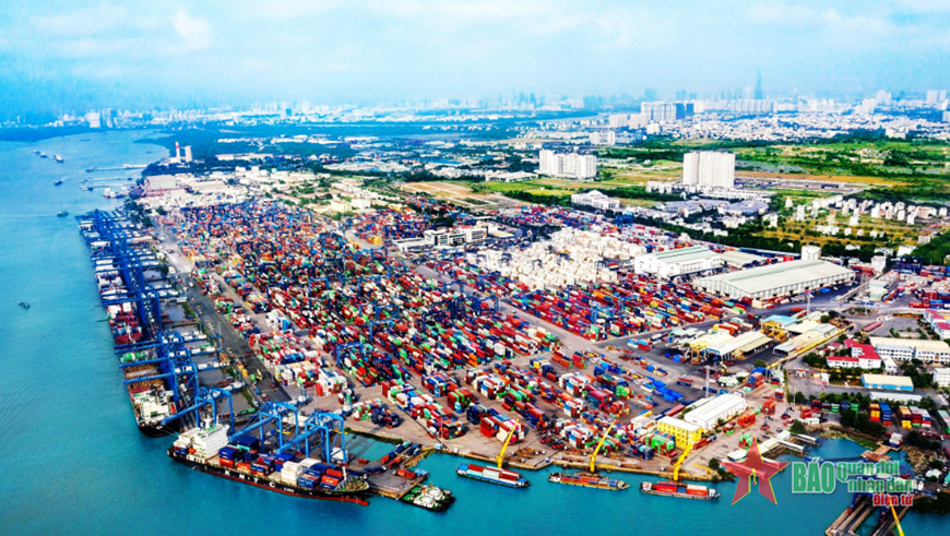  Cảng Tân Cảng - Cát Lái, một trong hai “Cảng xanh” thuộc Tổng công ty Tân Cảng Sài Gòn. Ảnh: CÔNG HOAN