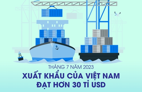 Xuất khẩu Việt Nam vượt mốc 30 tỉ USD trong tháng 7 năm 2023