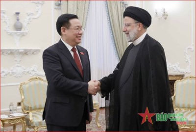 ブン・ディン・フエ国会議長、イラン大統領と会談