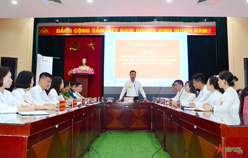 Phường Gia Thụy, quận Long Biên, Hà Nội diễn tập chiến đấu trong khu vực phòng thủ năm 2023