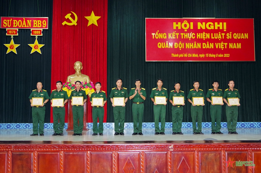 Sư đoàn 9 (Quân đoàn 4) quán triệt nghiêm túc, thực hiện hiệu quả Luật Sĩ quan Quân đội nhân dân Việt Nam