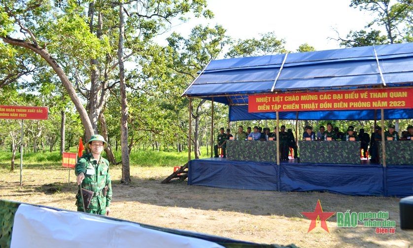 Bộ đội Biên phòng tỉnh Đắk Lắk tổ chức diễn tập chiến thuật đồn biên phòng