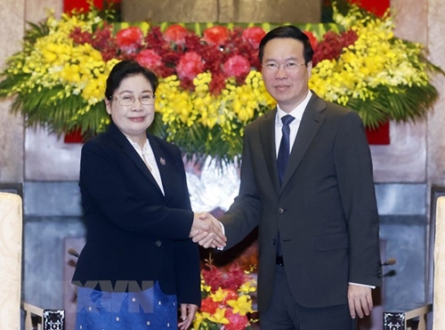 Chủ tịch nước Võ Văn Thưởng tiếp Chánh án Tòa án nhân dân tối cao Lào