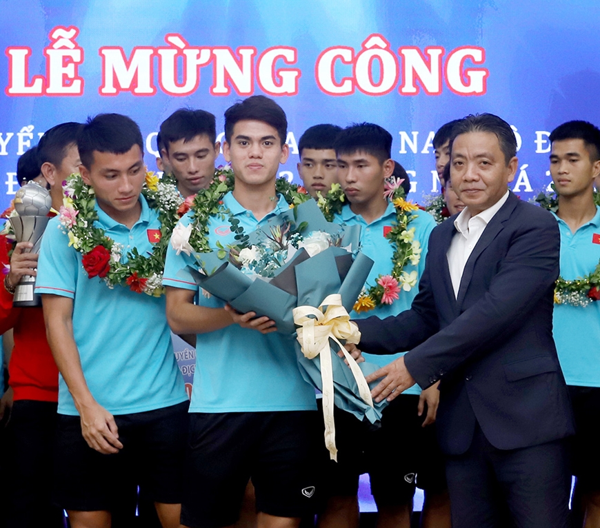 U23 Việt Nam rạng rỡ trong lễ mừng công vô địch U23 Đông Nam Á 2023