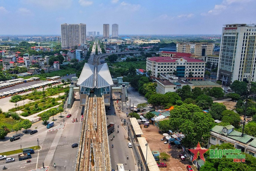 Hoàn thành 8 nhà ga trên cao tuyến đường sắt đô thị Nhổn - ga Hà Nội