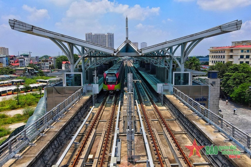 Hoàn thành 8 nhà ga trên cao tuyến đường sắt đô thị Nhổn - ga Hà Nội