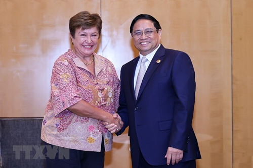 Thủ tướng Chính phủ Phạm Minh Chính tiếp Tổng giám đốc Quỹ Tiền tệ Quốc tế