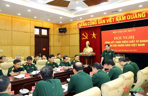 Bộ Tham mưu, Tổng cục Hậu cần tổng kết thực hiện Luật Sĩ quan Quân đội nhân dân Việt Nam