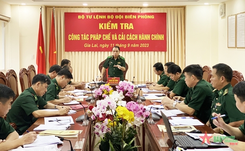 Bộ tư lệnh BĐBP kiểm tra công tác pháp chế và cải cách hành chính tại BĐBP tỉnh Gia Lai

