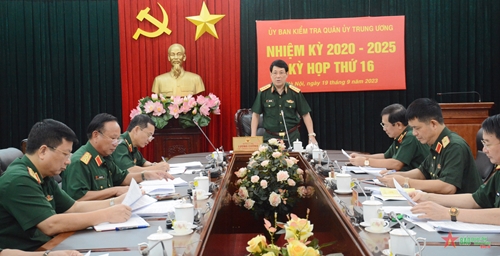 Đại tướng Lương Cường chủ trì kỳ họp thứ 16 Ủy ban Kiểm tra Quân ủy Trung ương