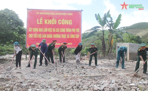 Sơn La: Khởi công xây dựng nhà làm việc cho tiểu đội dân quân thường trực xã biên giới