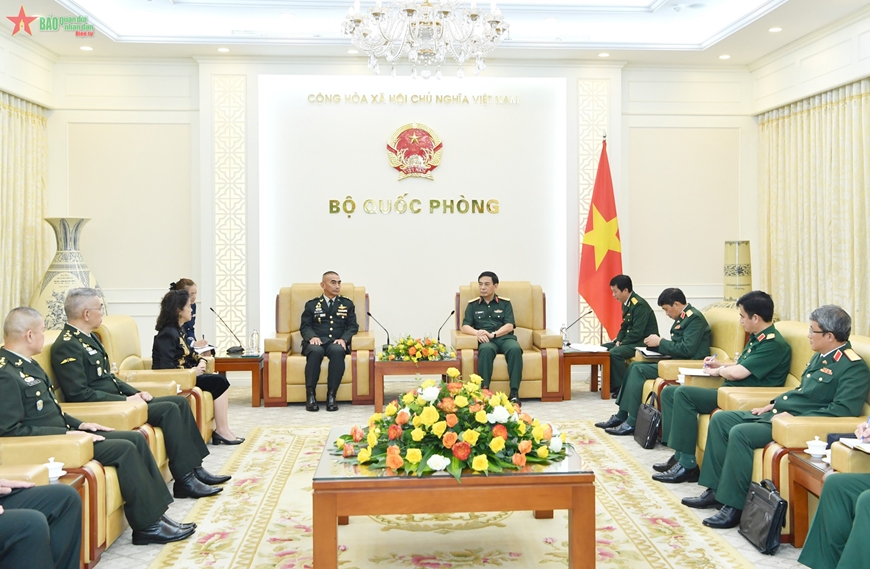 Đại tướng Phan Văn Giang tiếp Tư lệnh Lực lượng Quốc phòng Thái Lan