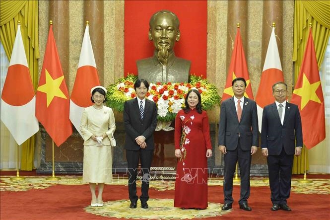 Phó chủ tịch nước Võ Thị Ánh Xuân hội kiến với Hoàng Thái tử và Công nương Nhật Bản