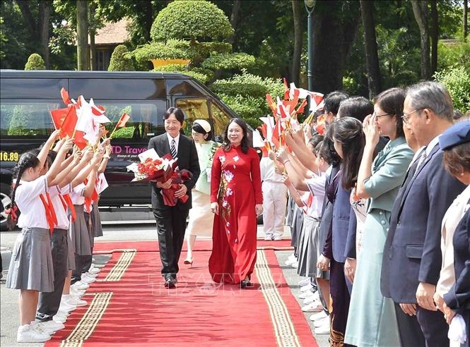Phó chủ tịch nước Võ Thị Ánh Xuân hội kiến với Hoàng Thái tử và Công nương Nhật Bản