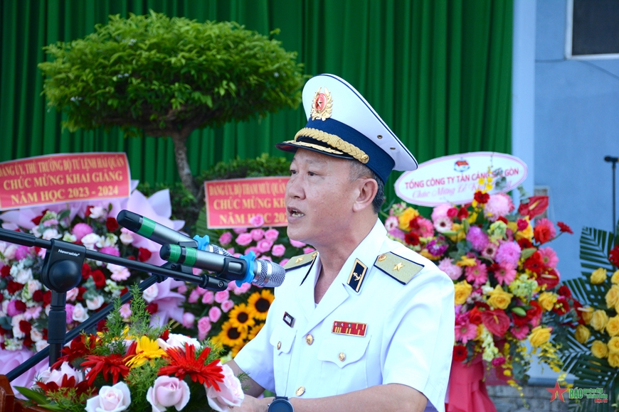 Trung tướng Nguyễn Trọng Bình dự lễ khai giảng năm học 2023-2024 của Học viện Hải quân